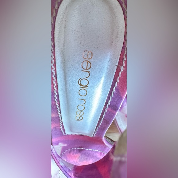 Sergio Rossi Heels Pink Purple White 37 7 - Picture 6 of 11